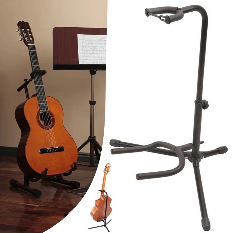 Verstellbarer Gitarrenständer mit rutschfestem Haken - Universeller Ständer für Gitarre, Banjo & Bratsche