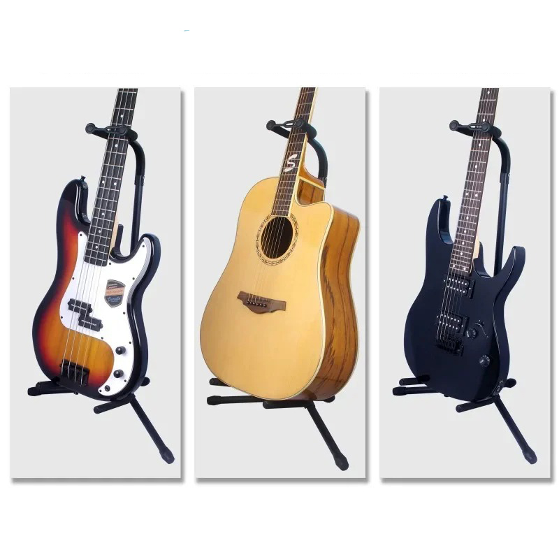 Verstellbarer Gitarrenständer mit - Rutschfestem Haken - Universeller Ständer für Gitarre, Banjo & Bratsche