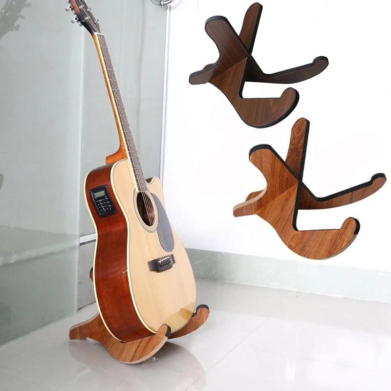 Holzgitarrenständer im Design-X
