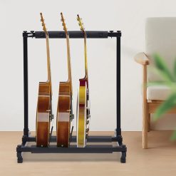 Gitarrenständer aus schwarzem Metall "5 Plätze Studio Pro"
