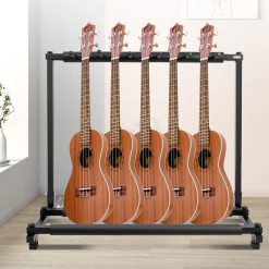 Gitarrenständer Multiposition – Metall-Rack für 5 Instrumente mit weicher, kratzfreier Auflage