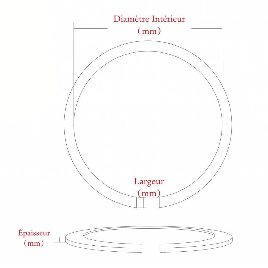 Détaills mesures et placement Rosace Décorative Guitare Acoustique - Incrustation Abalone Minimaliste (Ø 110 mm) - Lot de 2 pièces