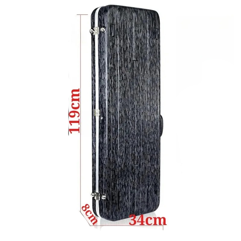 Dimensions Étui Guitare Basse Électrique Rigide Hardshell Case, Coque ABS pour Precision Bass et Jazz Bass, Intérieur Peluche