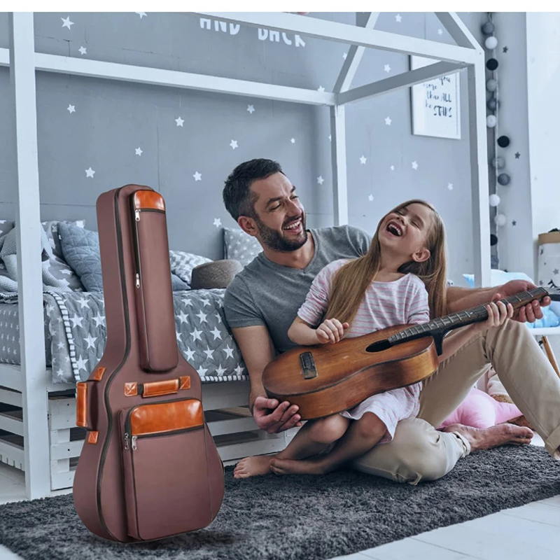 Housse Guitare Acoustique Folk 40 41 42 Pouces, Gig Bag Rembourrée 12mm, Imperméable Tissu Oxford avec Sac à Dos