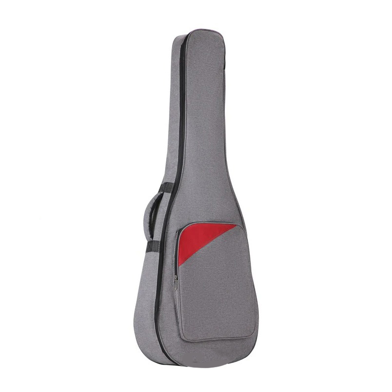 Housse Guitare Acoustique Tissu Chiné 40-41 Pouces, Gig Bag Rembourré Sac à Dos, Housse FolkDreadnought Couleur Rouge