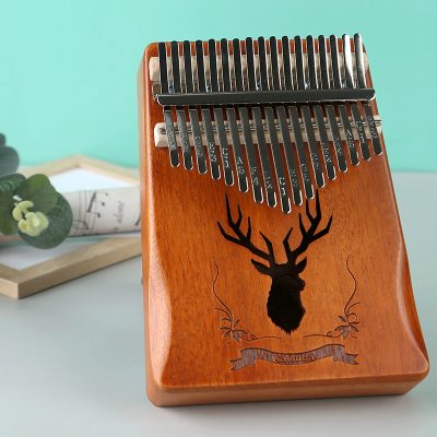 Kalimba 17 Lames en Bois Sculpté Collection “Mélodies de la Forêt” Modele 1