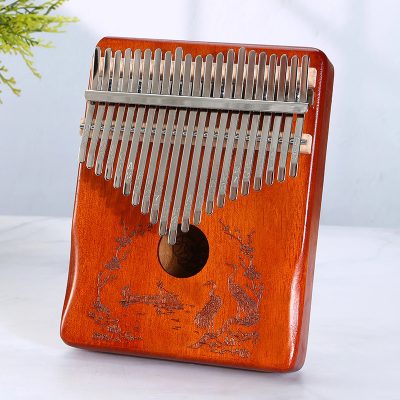Kalimba 17 Lames en Bois Sculpté Collection “Mélodies de la Forêt” Modele 2