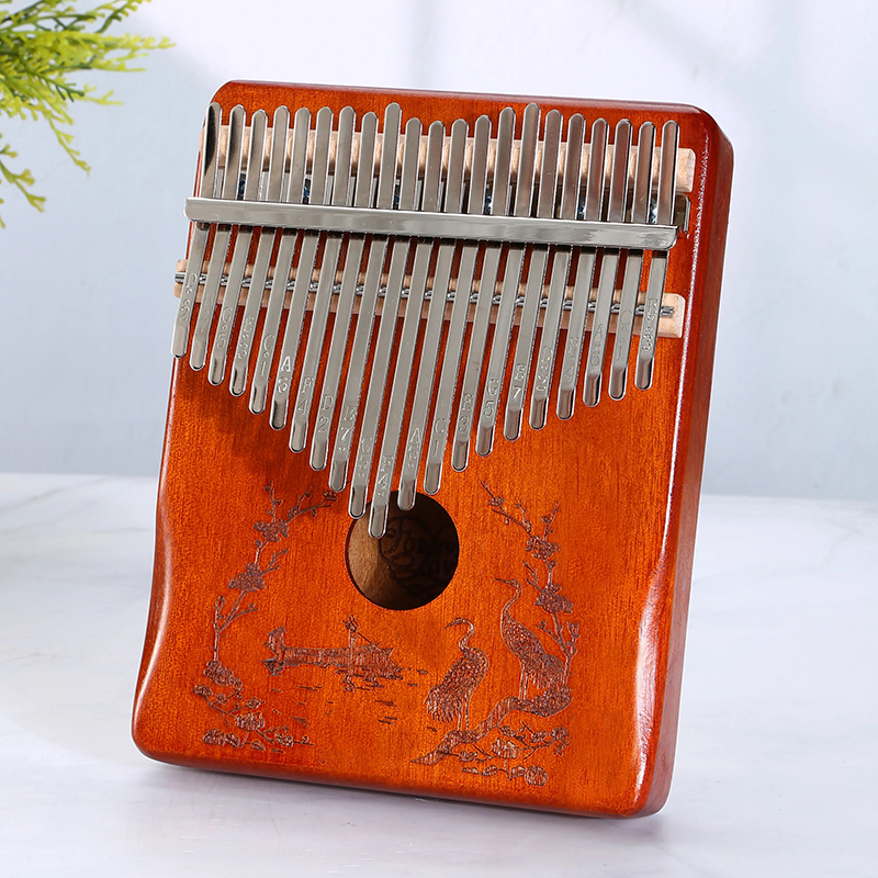 Kalimba 17 Lames en Bois Sculpté Collection “Mélodies de la Forêt” Modele 2