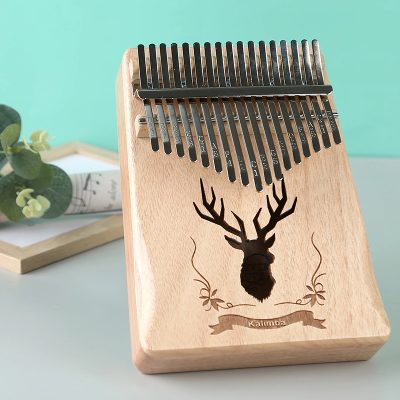 Kalimba 17 Lames en Bois Sculpté Collection “Mélodies de la Forêt” Modele 3