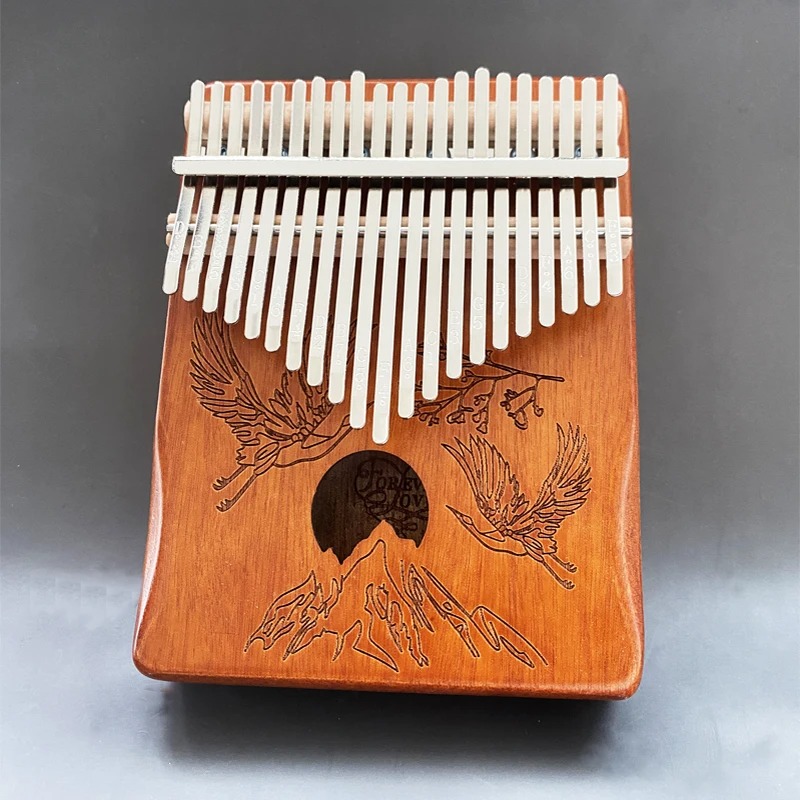 Kalimba 17 Lames en Bois Sculpté Collection “Mélodies de la Forêt” Modele 8