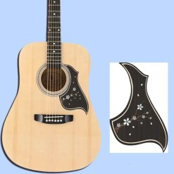 Pickguard Guitare Acoustique - Fleurs de Cerisier sur Bois d’Ébène