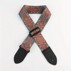Sangle de Guitare Bohème Mandala Tribal Cuivré