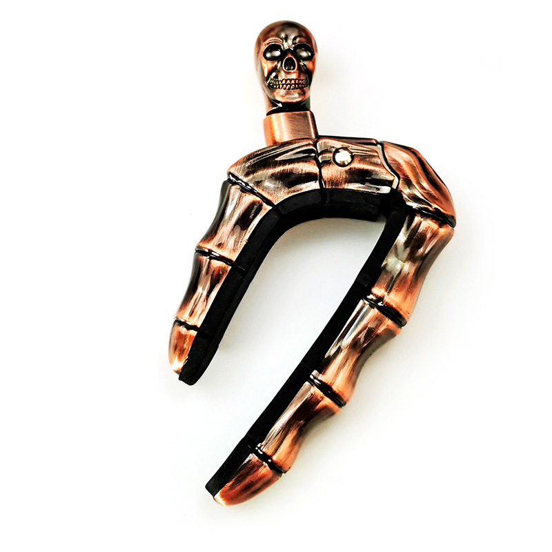 Capodastre pour guitare en alliage de zinc - Design Tête de mort - couleur bronze