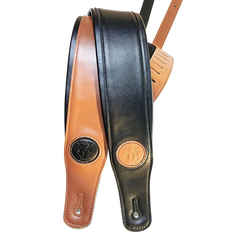 Details Sangle en cuir épaisse pour guitare acoustique