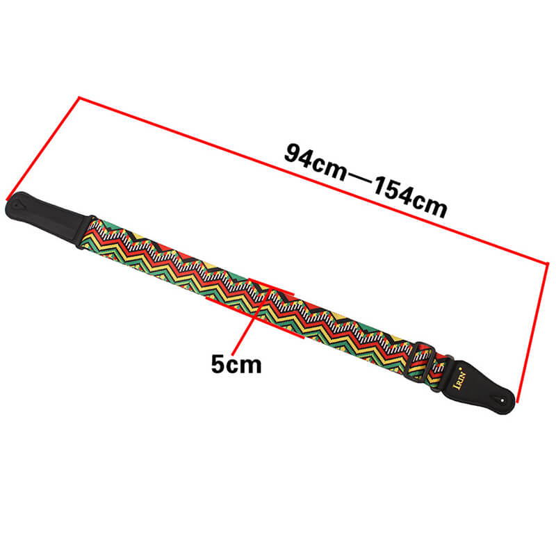 Détails Sangles de guitare multicolores réglables en nylon