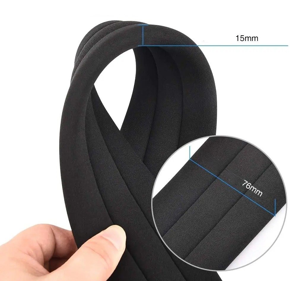 Détails techniques de la Sangle de guitare en mousse à mémoire de forme - livrée avec 6 médiators et accessoires fixation