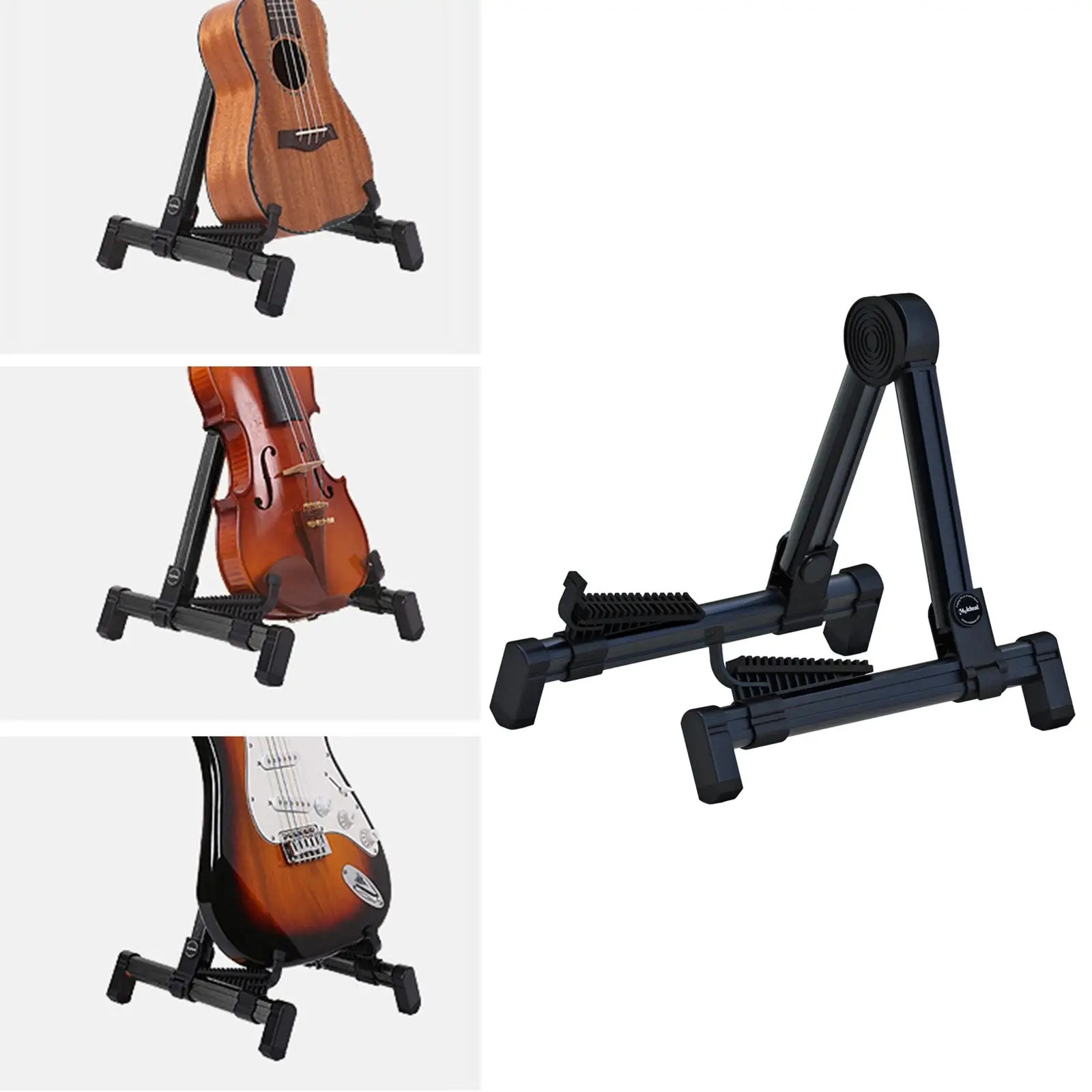 Mini porte guitare trépied pilant pour ukulélé multiples utilisations