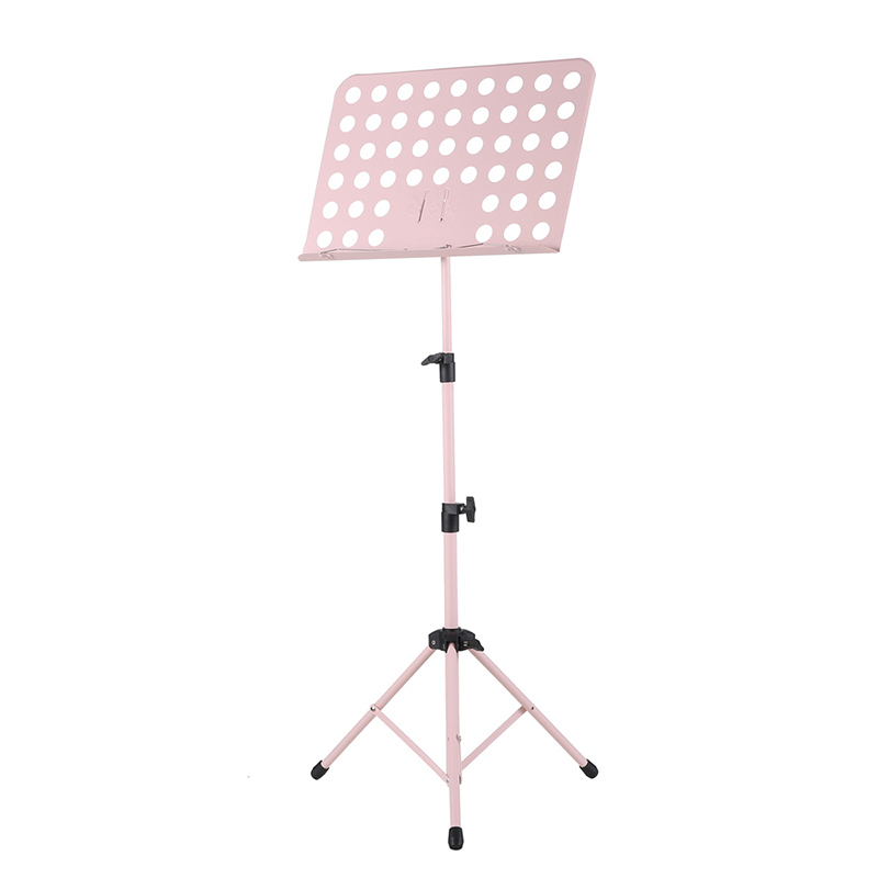 Pupitre guitare trépied pliable en alliage d'aluminium - modèle rose
