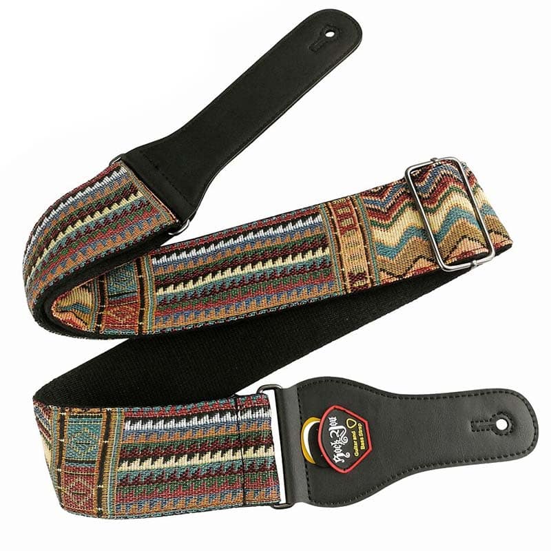 Sangle de guitare acoustique en coton de haute qualité - longueur réglable