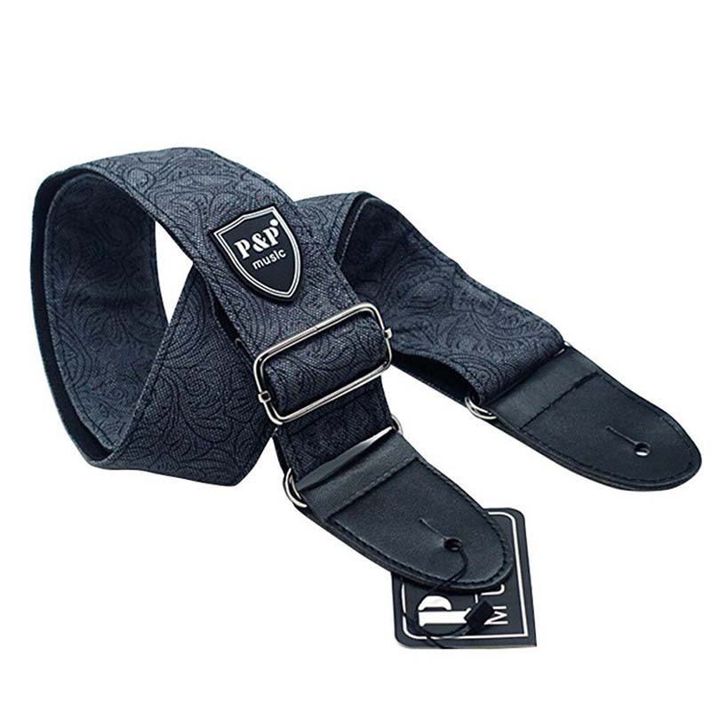 Sangles de guitare électrique réglables de 80 -136cm en Denim de haute qualité
