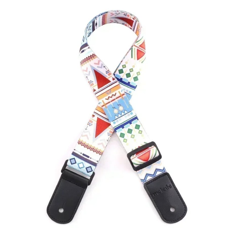 Sangle de Guitare Vintage - Motifs Ethniques Tribal Color