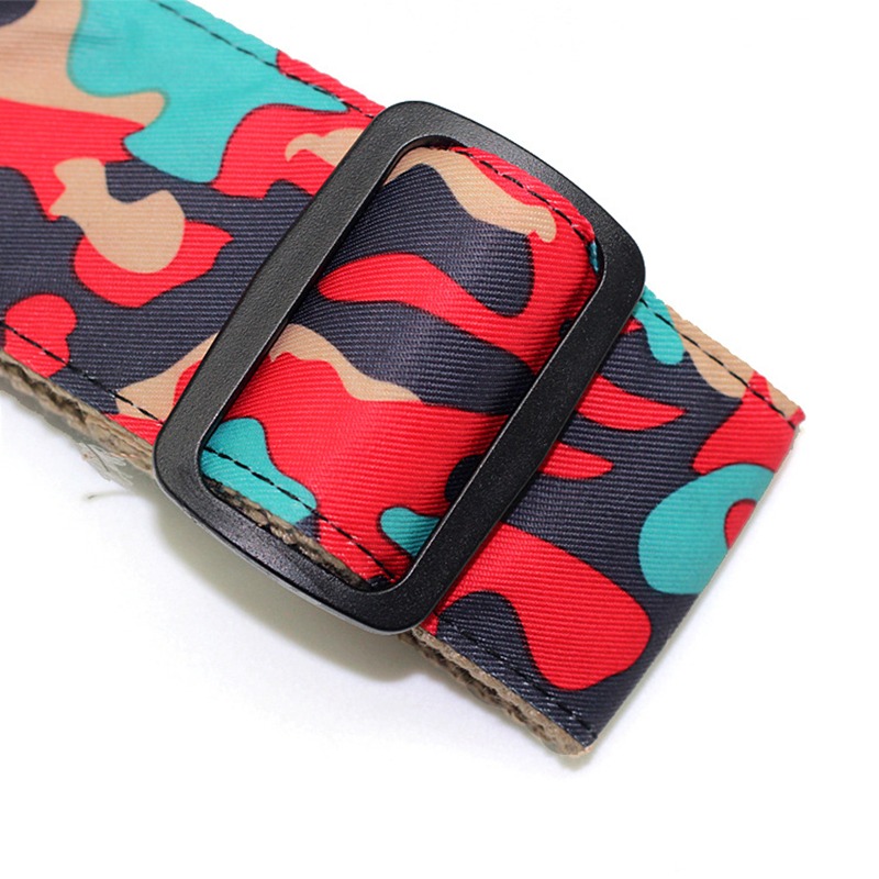 Sangle de guitare acoustique - Motif camouflage détails sangle