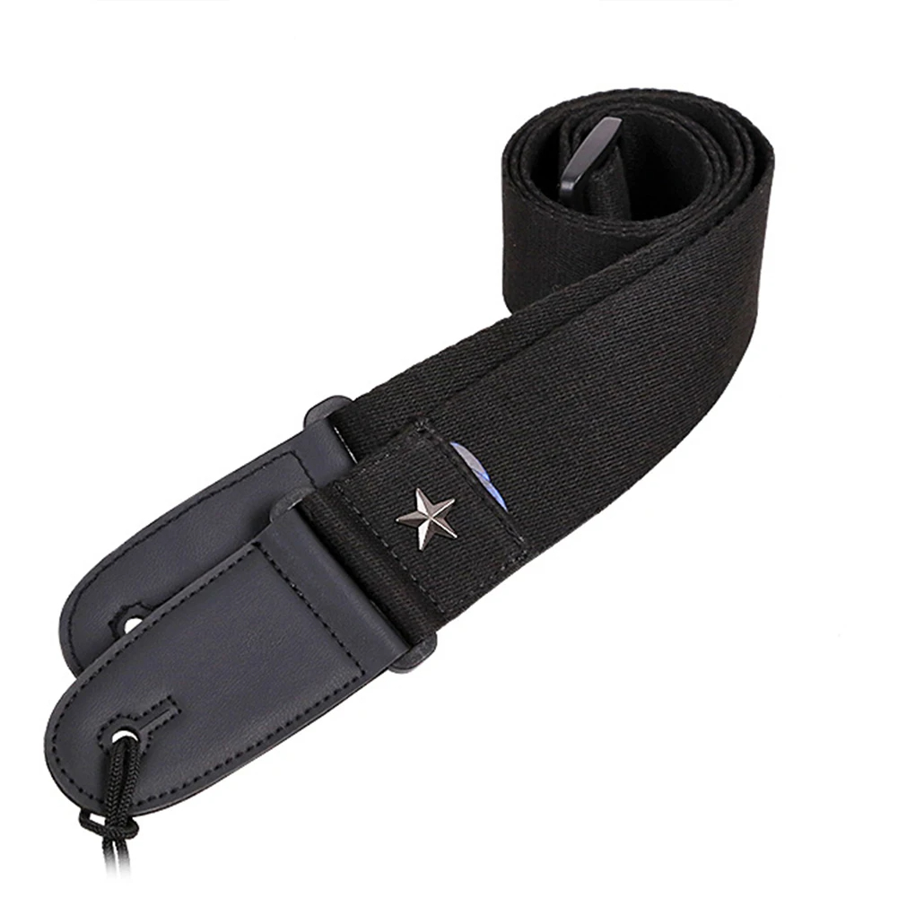 Sangle en tissu et pins étoile - couleur noir