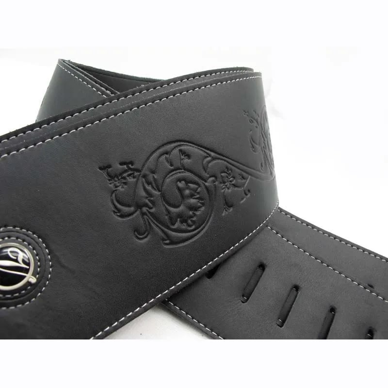 Sangle très large en cuir noir