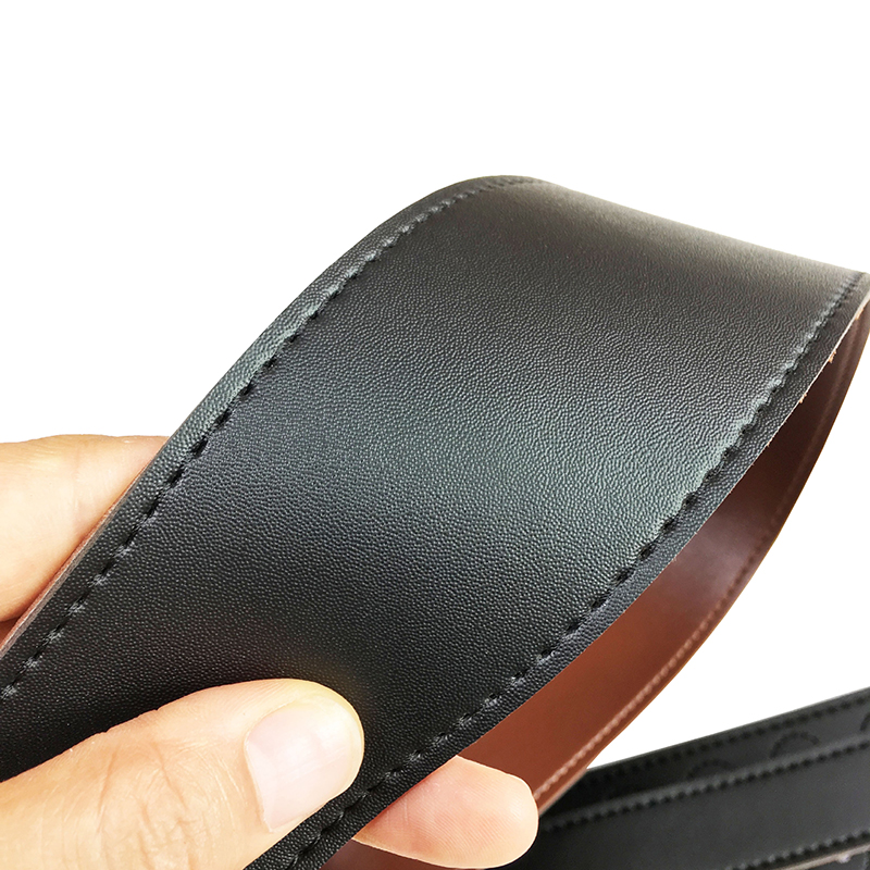 vue dessus sangle en cuir synthétique pour guitare acoustique - couleur noir